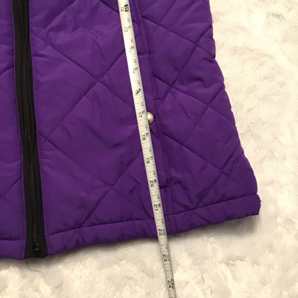 Lauren Ralph Lauren Purple Quilted Vest, Size Sm - Picture 9 of 10